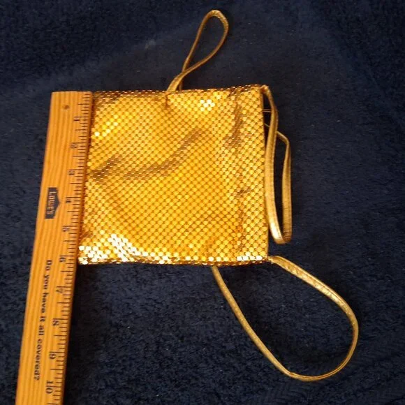 Shakira Vintage Gold Mesh Crossbody Evening Bag - Picture 10 of 12